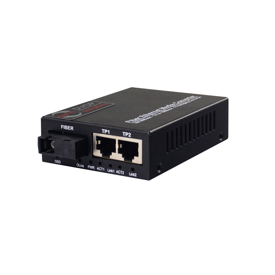 DVOP-IN-A/B-EM2-OM1    百兆1光2电光纤收发器