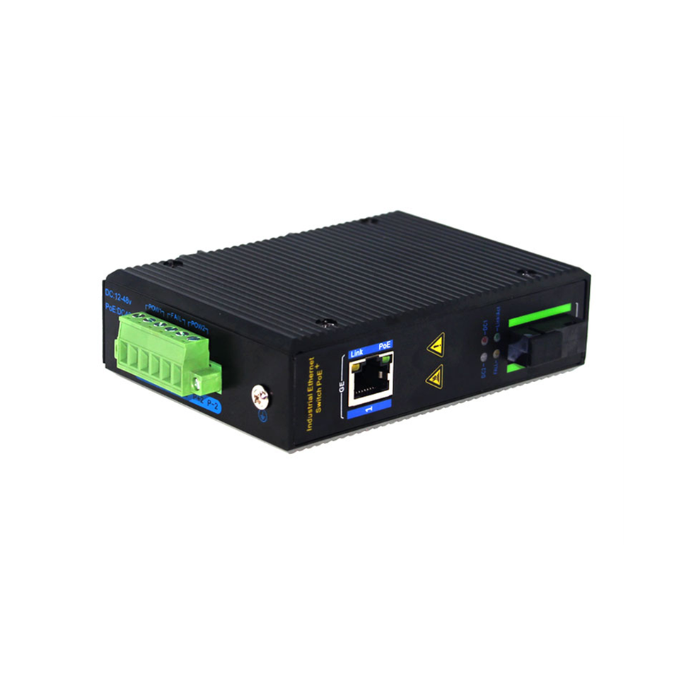 DVOP-IN-I-EG1-OG1-SD DIN Cable-rail gigabit industrial fiber transceiver