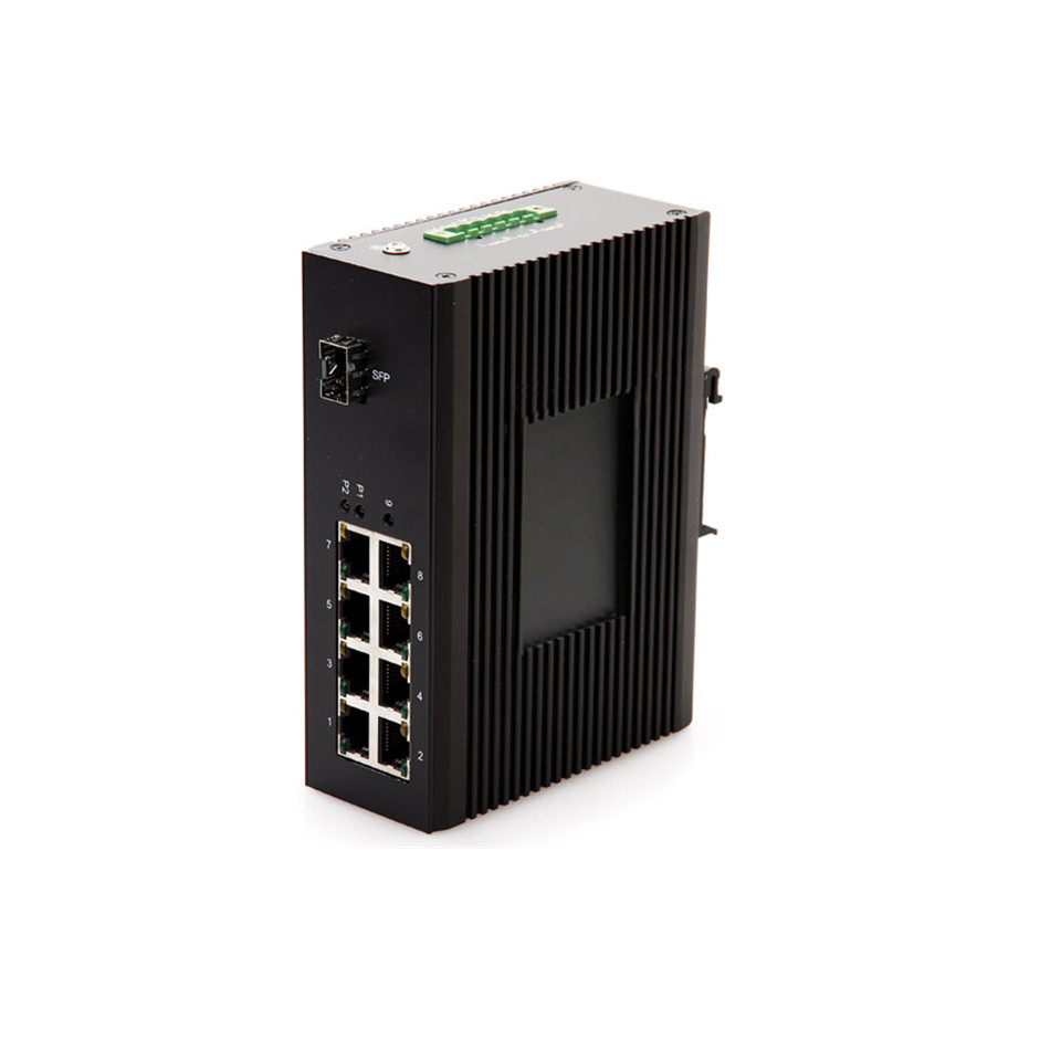 DVOP-IN-I-EG8-OG1-SD     Industrial card rails Full Gigabit 1 optical 8 power non-management switches support POE
