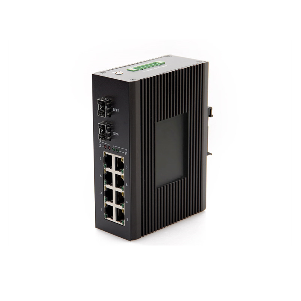 DVOP-IN-I-EG8-OG2-SD Industrial card rail full Gigabit 2 optical 8 switch can support POE
